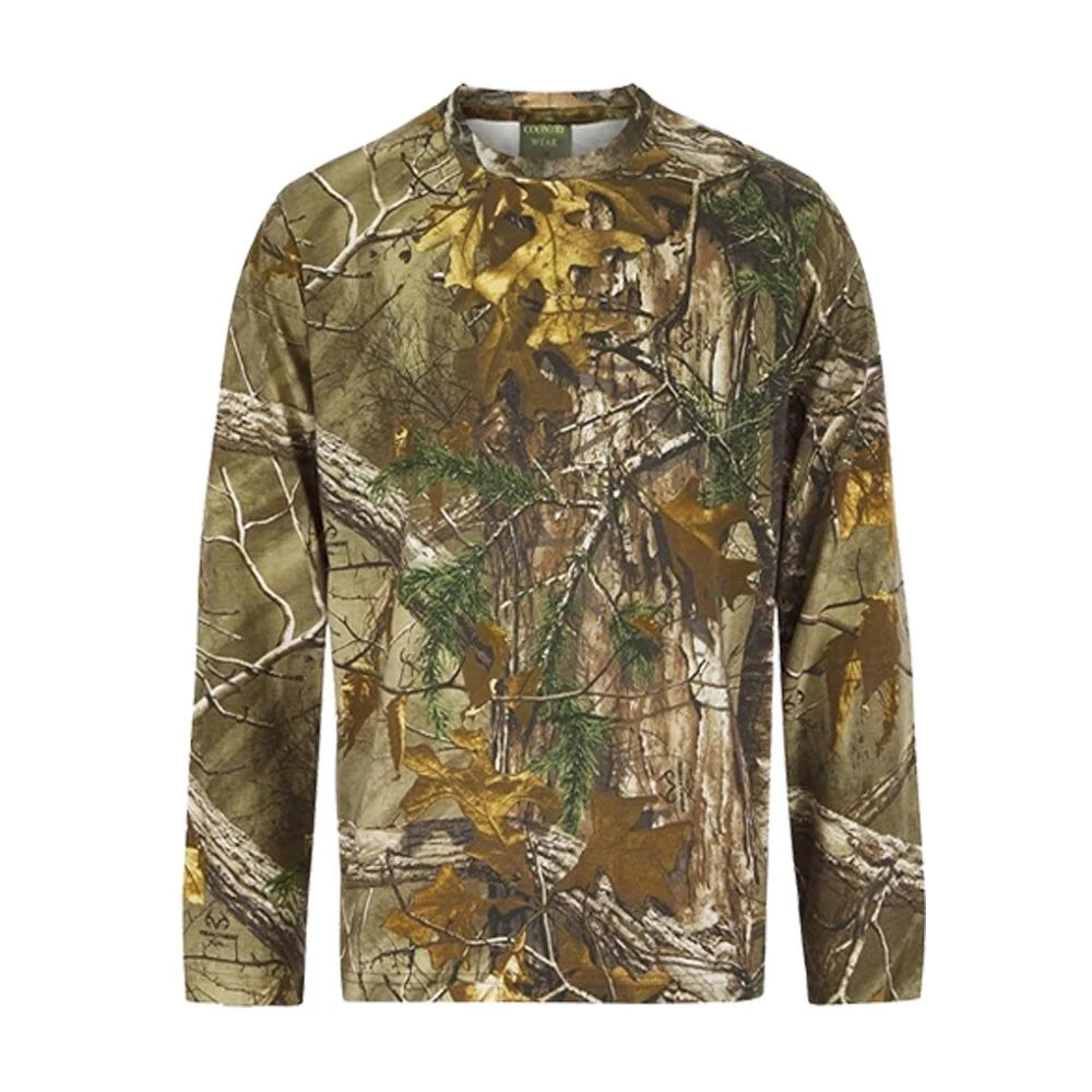 Men  Camo Jungle Long Sleeve  t-shirt Hunting Fishing M to 5XL