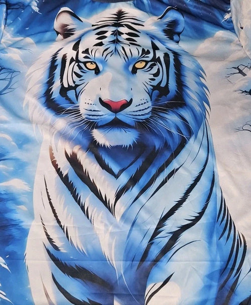 #Tie-Dye Blue Snow White #Tiger 2-sided #T-shirt 2X 🐅 #fashion #trendy #forhim