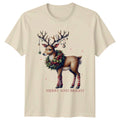 Merry And Bright Christmas Reindeer Holidays Mens Womens Graphic Tee