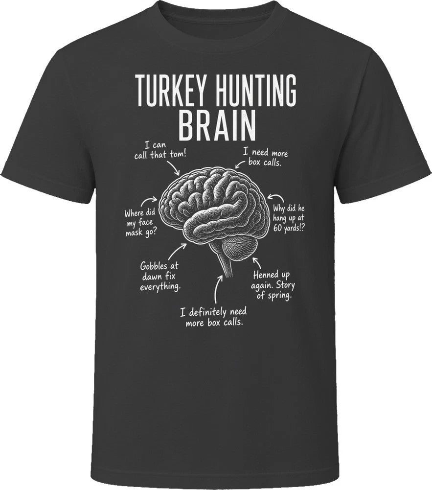 Turkey Hunting Brain Funny Turkey Hunter T Shirt