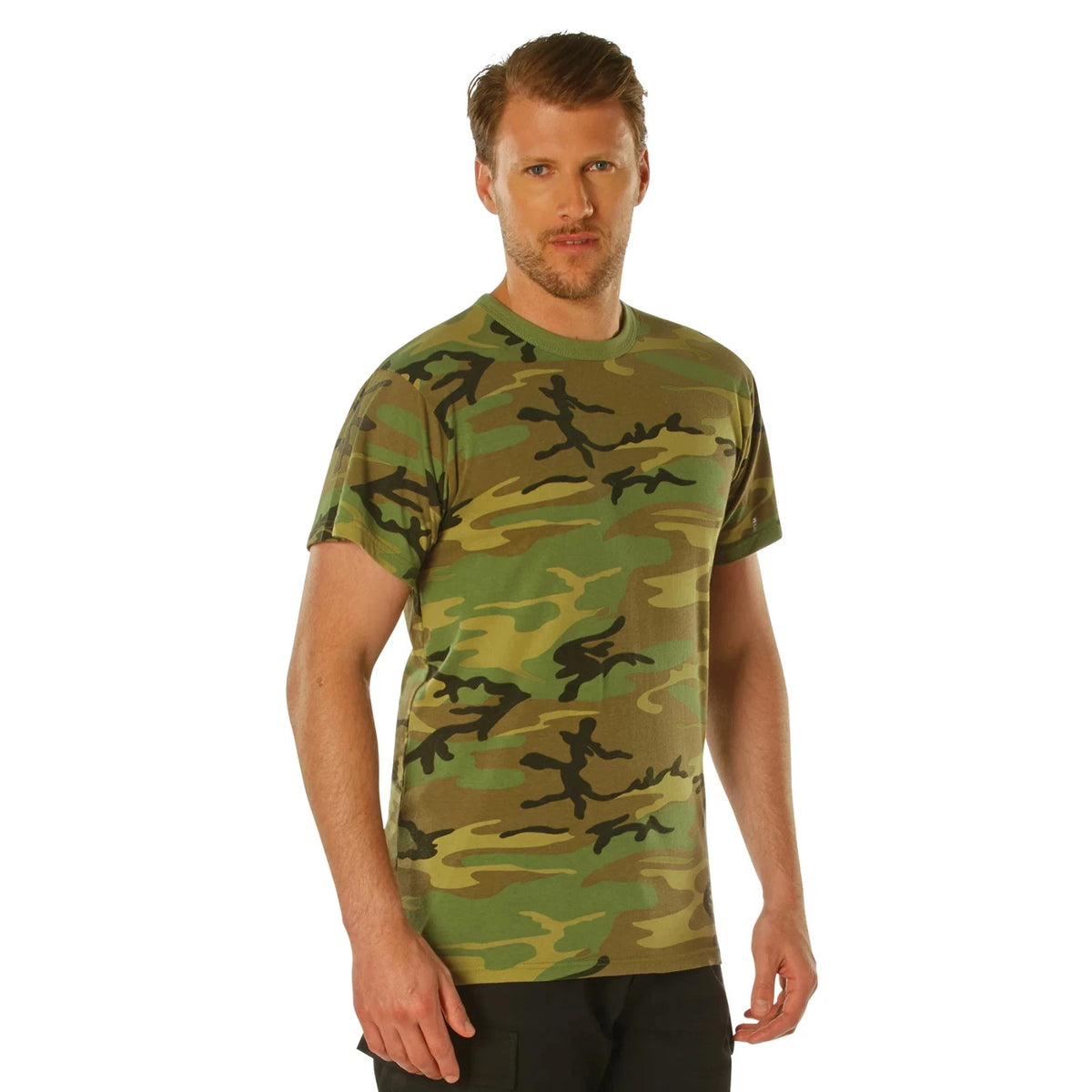 Rothco 4777 Vintage Woodland Camo T-Shirt Men's Tactical Hunting Crewneck