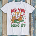 Christmas Gingerbread Nurse Did You Try Icing It Funny Gift Tee T Shirt 1827