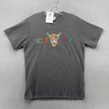 Cotly T-Shirt Unisex Medium Gray Highland Cow Scotland Embroidered NWT