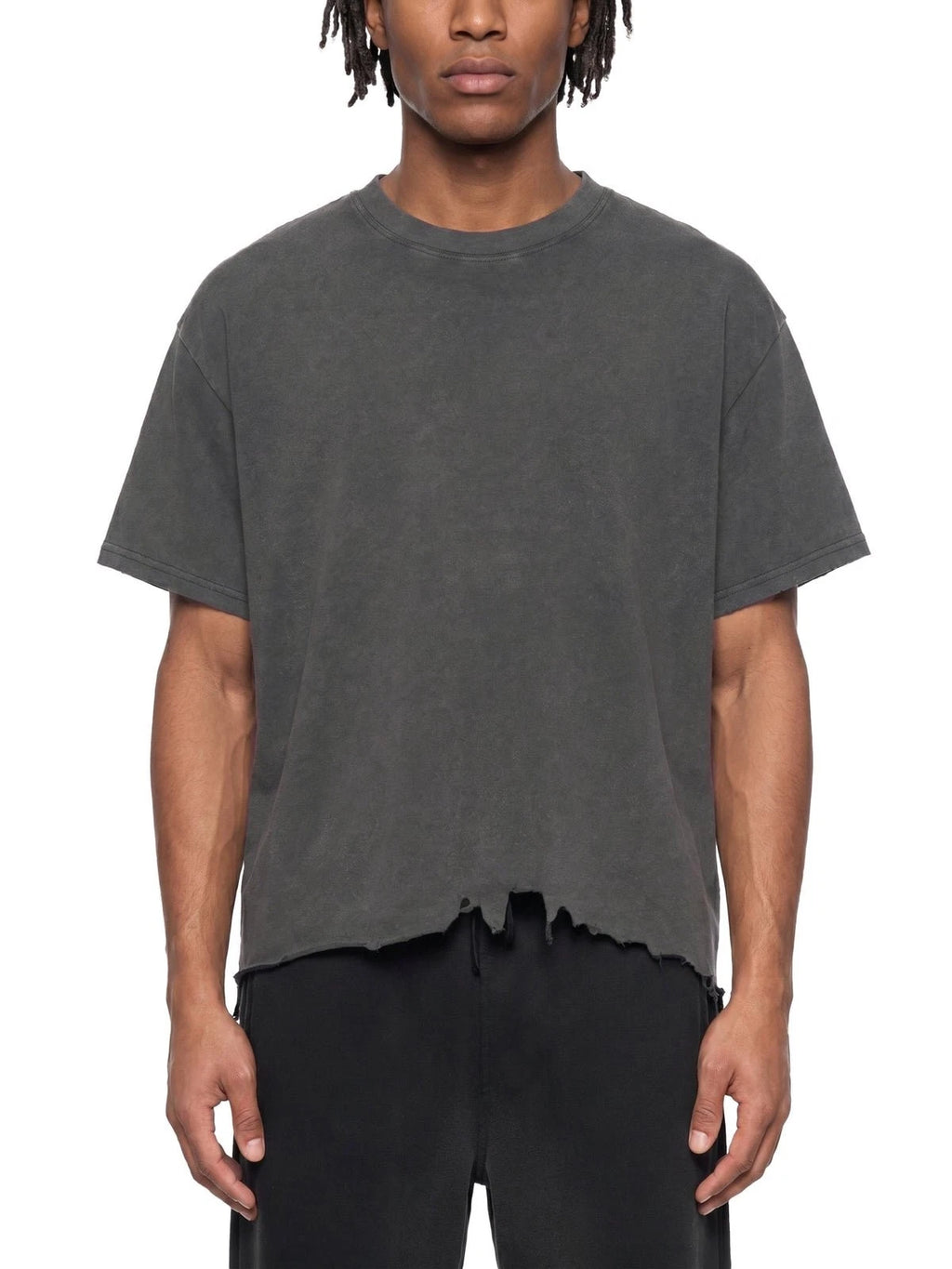 Vintage Distressed Boxy T-Shirt Oversized Washed Streetwear Tee Unisex