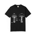 Vintage Mushroom Anatomy Chart T-Shirt Mycology Fungi Science Foraging Biologist