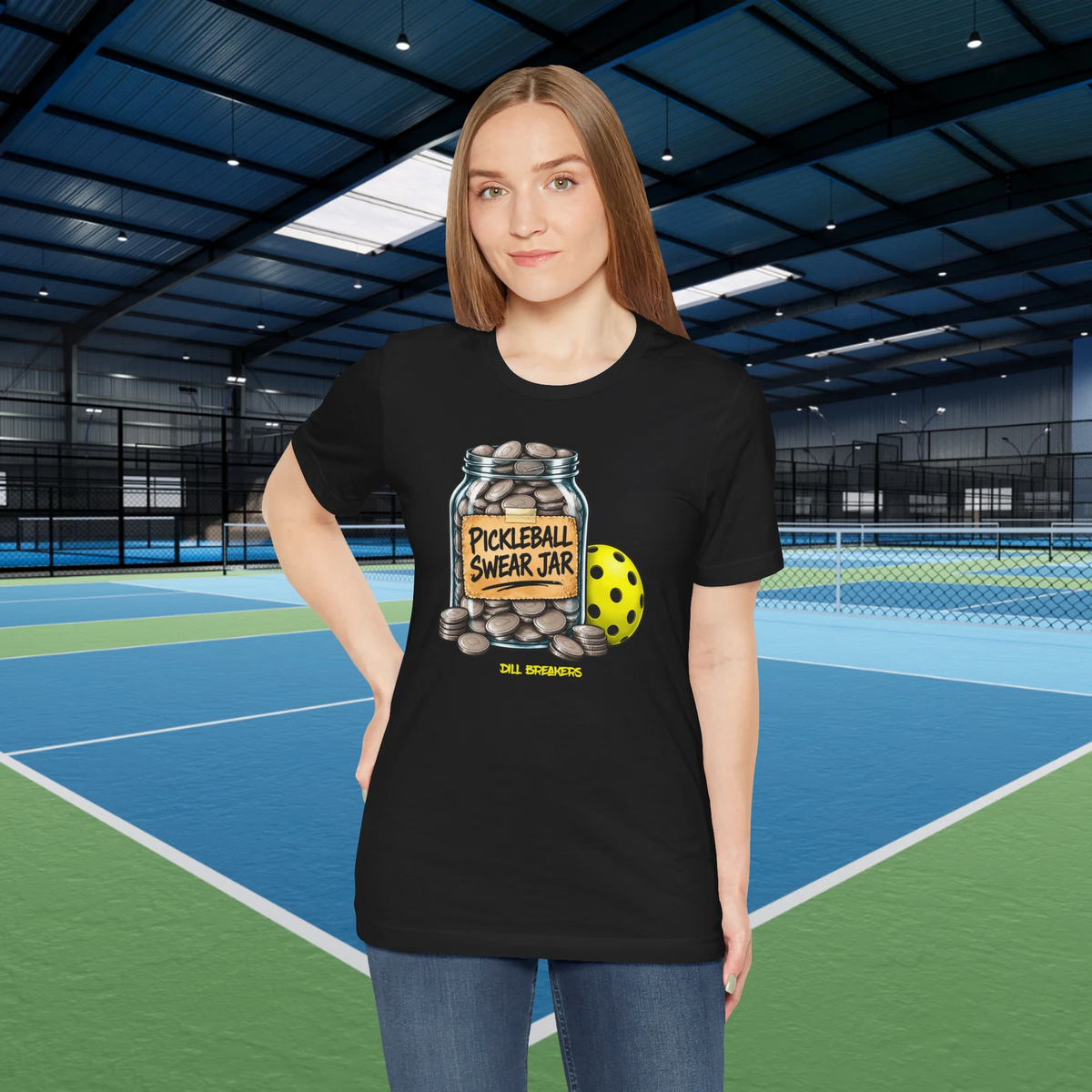 Pickleball Swear Jar Tee - Funny Pickleball T-Shirt - Dill Breakers Design