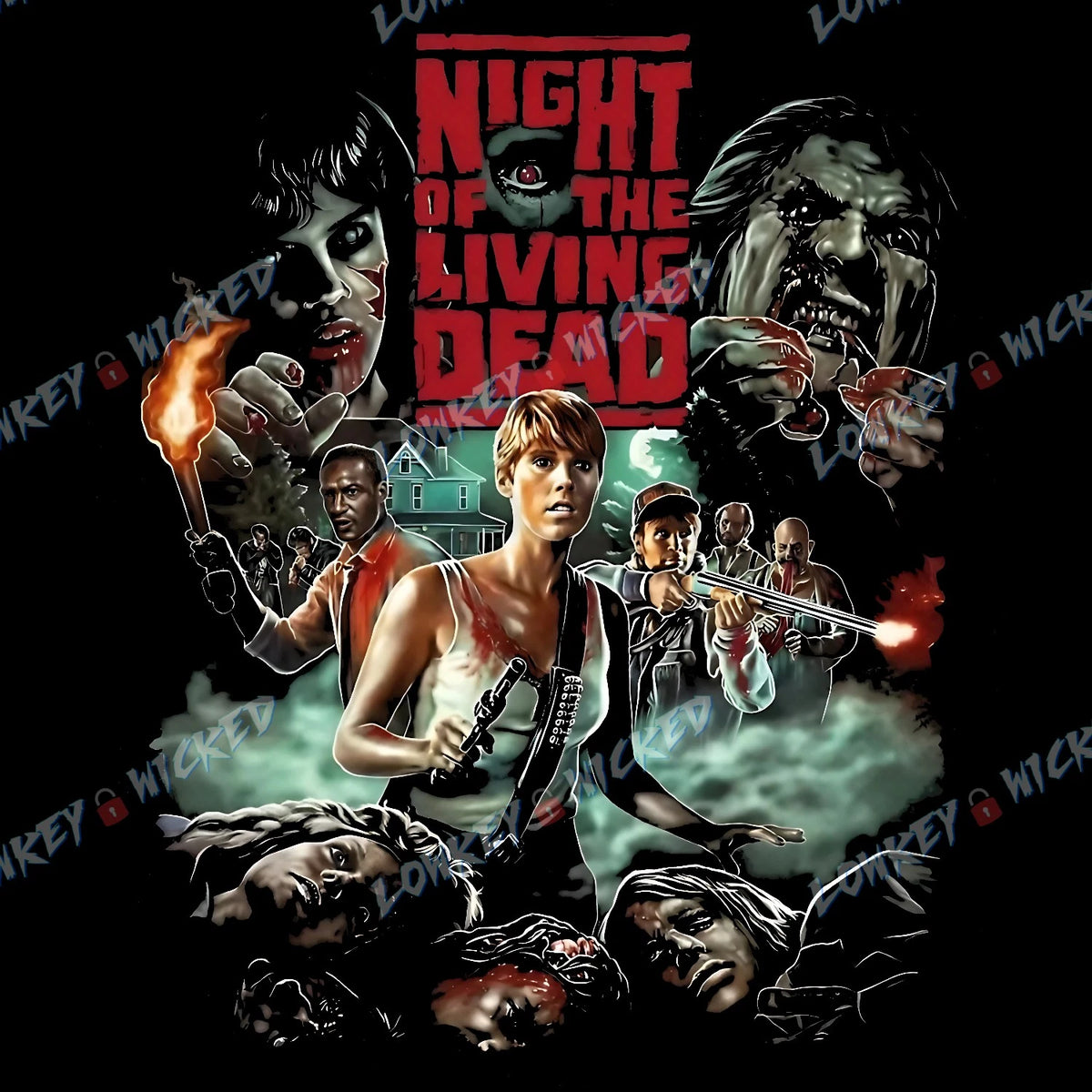 Night of the Living Dead 1990 T-Shirt | Zombie Horror Movie Art | George Romero