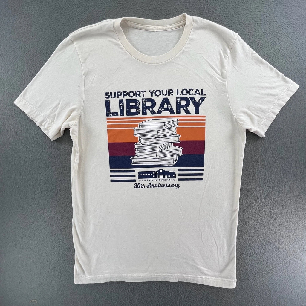 Salem-South Lyon District Library Men T-Shirt Cream S Support Your Local Library