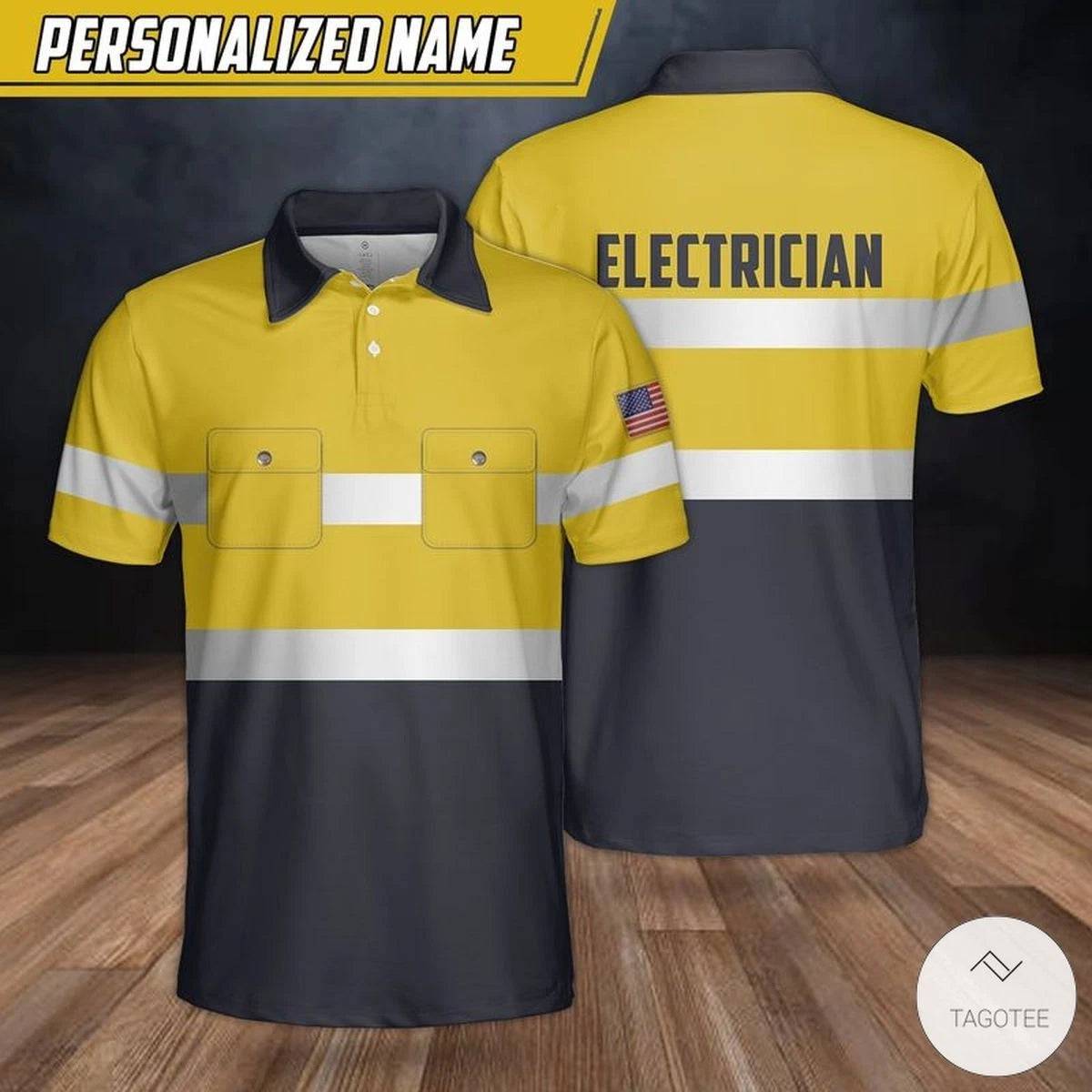 Personalized US Electrician Polo Shirt L1200