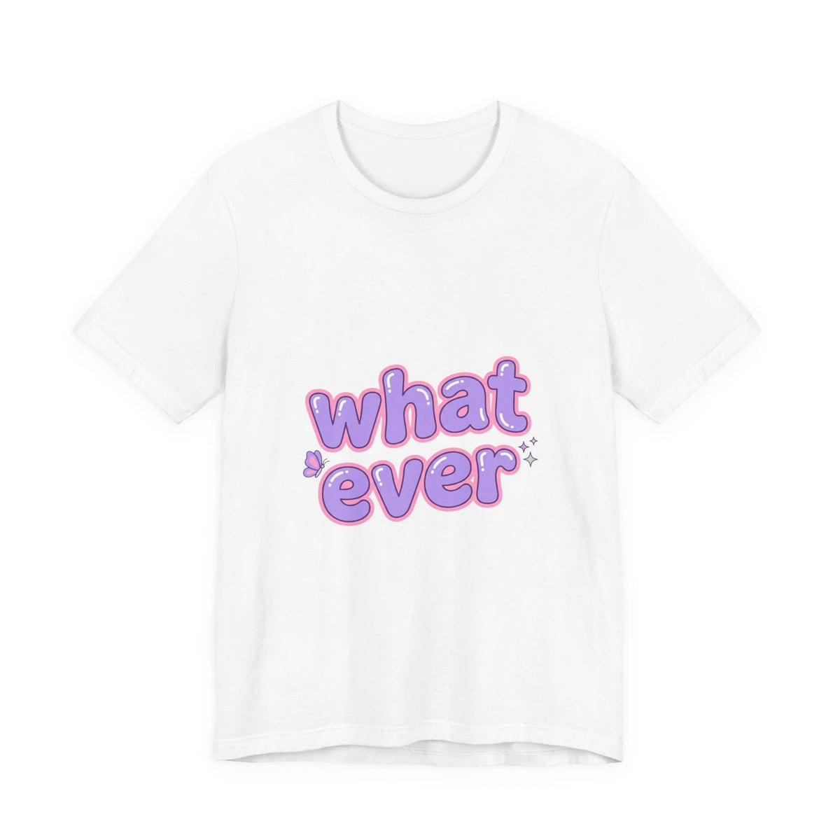 whatever phrase Tee | pastel bubble text graphic