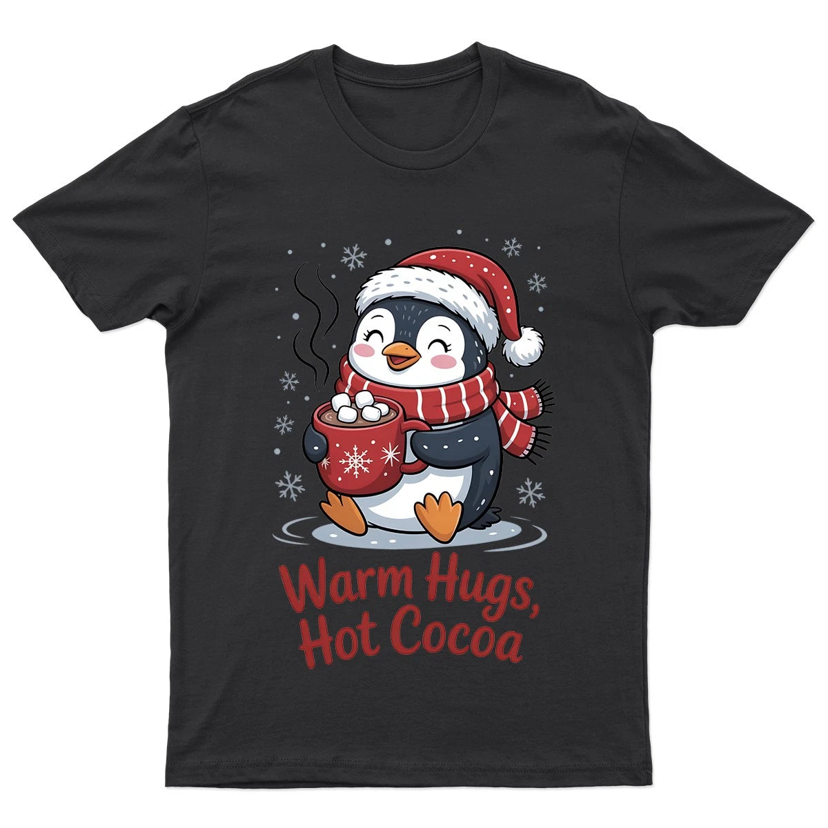 Warm Hugs Hot Cocoa T-Shirt Unisex Gift Retro Funny Womens Vintage Mens
