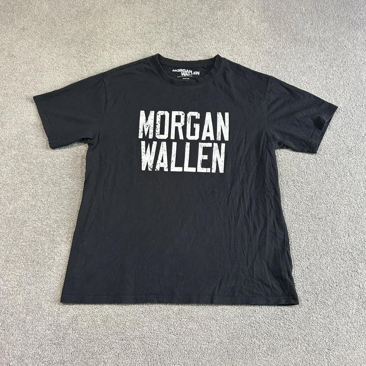 Morgan Wallen Graphic T-Shirt Mens S Black Country Music Band Merch Concert Tour