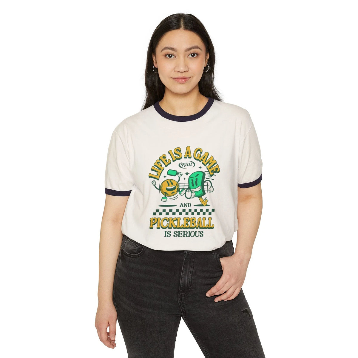 Life Is a Game Pickleball Ringer Tee | Pickleball Shirt