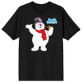 Frosty the Snowman Black T-Shirt, cute snowman Christmas Shirt Q12453