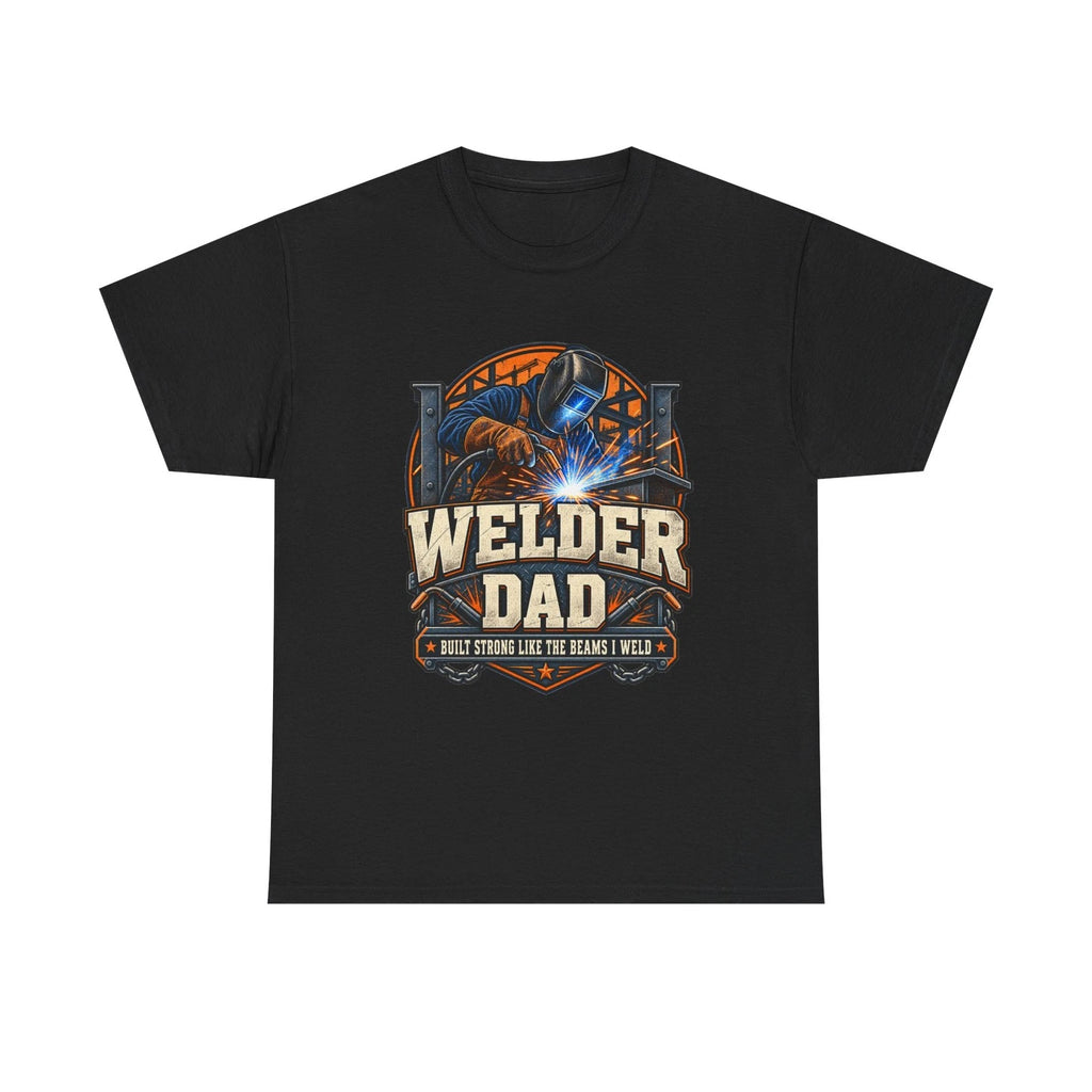 Welder Dad Shirt Funny Welding Graphic Tee Blue Collar Father's Day Gift
