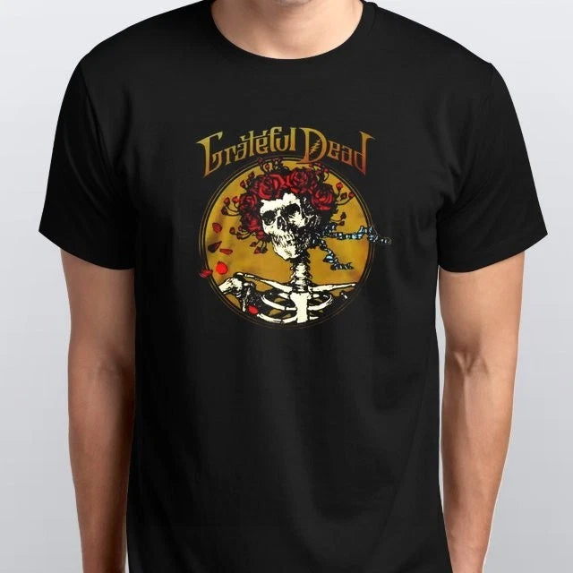 Grateful Dead Skull Logo Graphic Unisex T-SHIRT S M L XL XXL 3 4 XL Black
