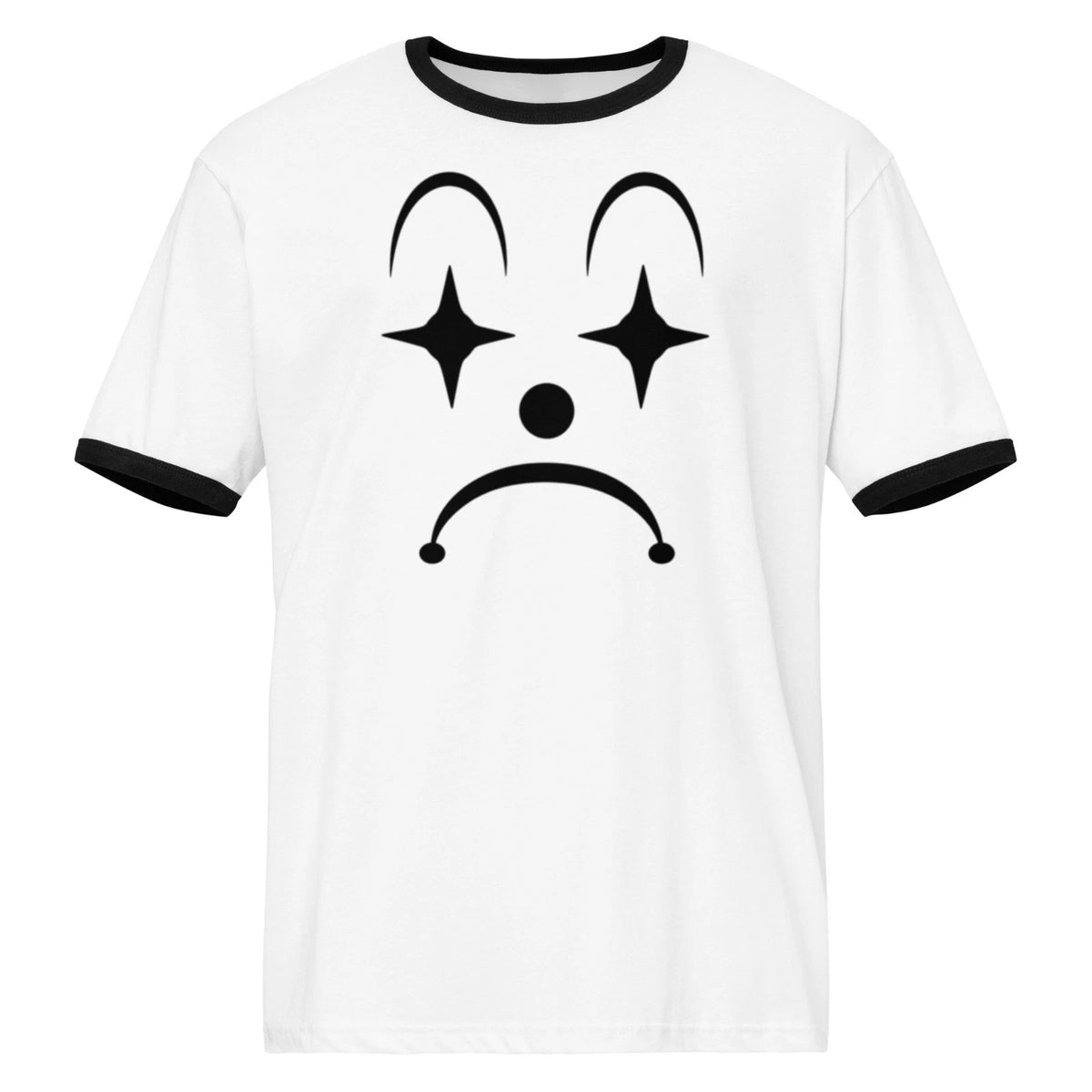 Sad Clown Shirt Goth Punk Y2K Creepy Cute Graphic Tee Emo Weirdcore Circuscore