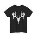 Deer Skull Antlers Hunting Archery Buck Rack X Unisex Heavy Cotton Tshirt