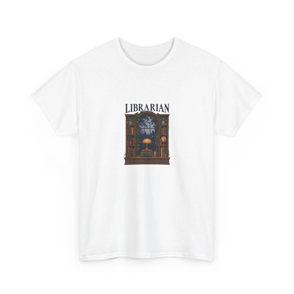 Librarian Shirt Vintage Library Window Cotton Tee Ajrak Inspired Book Gift