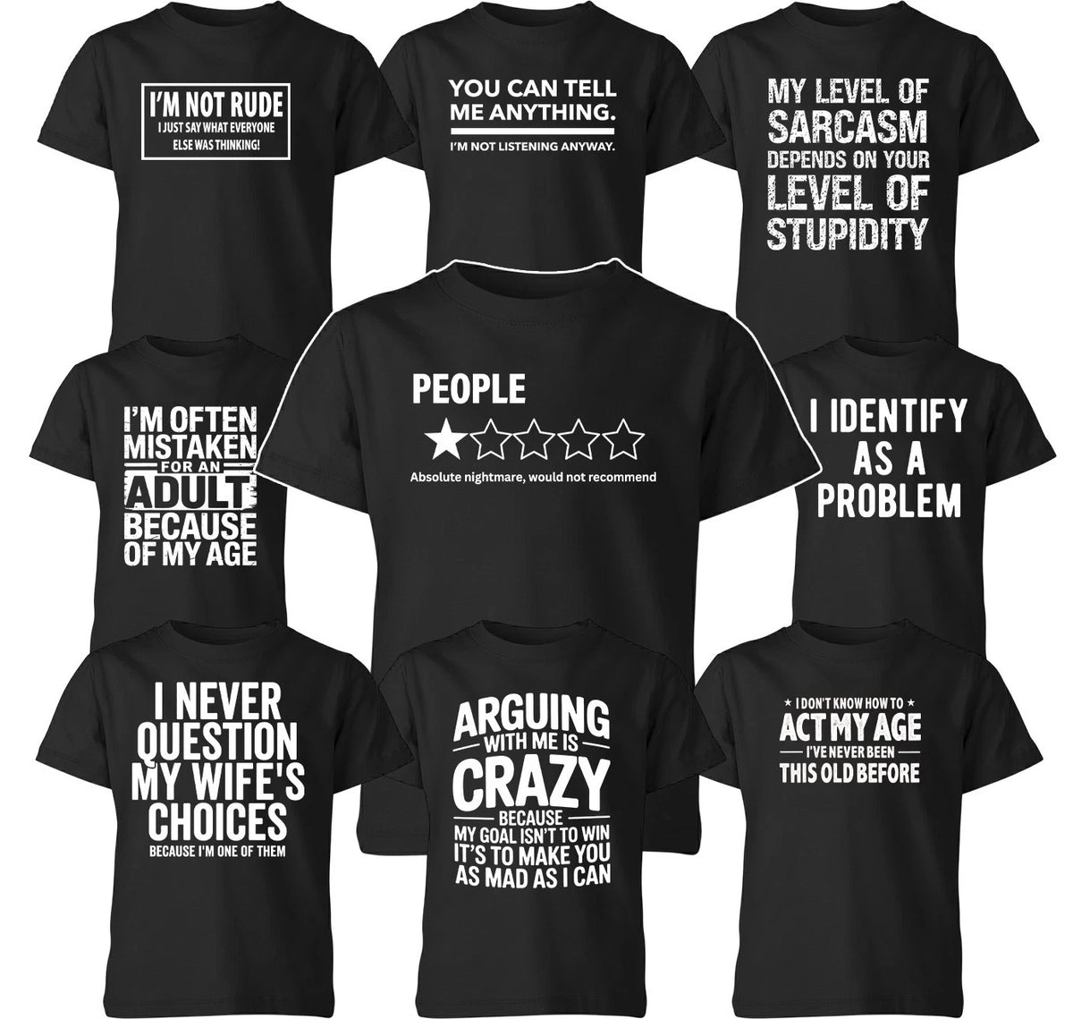 Funny Sarcastic Slogan Humour Meme Novelty Sarcasm Joke Unisex T-Shirts Top Tee