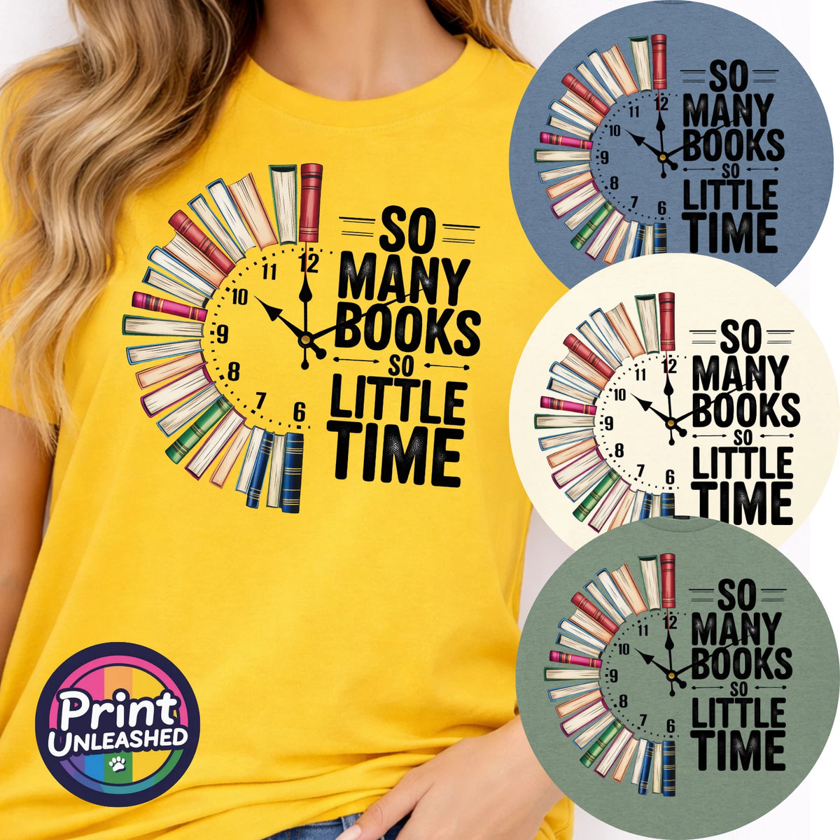 So Many Books So Little Time T-Shirt Bookworm Tee Book Lover Gift Unisex S-2XL