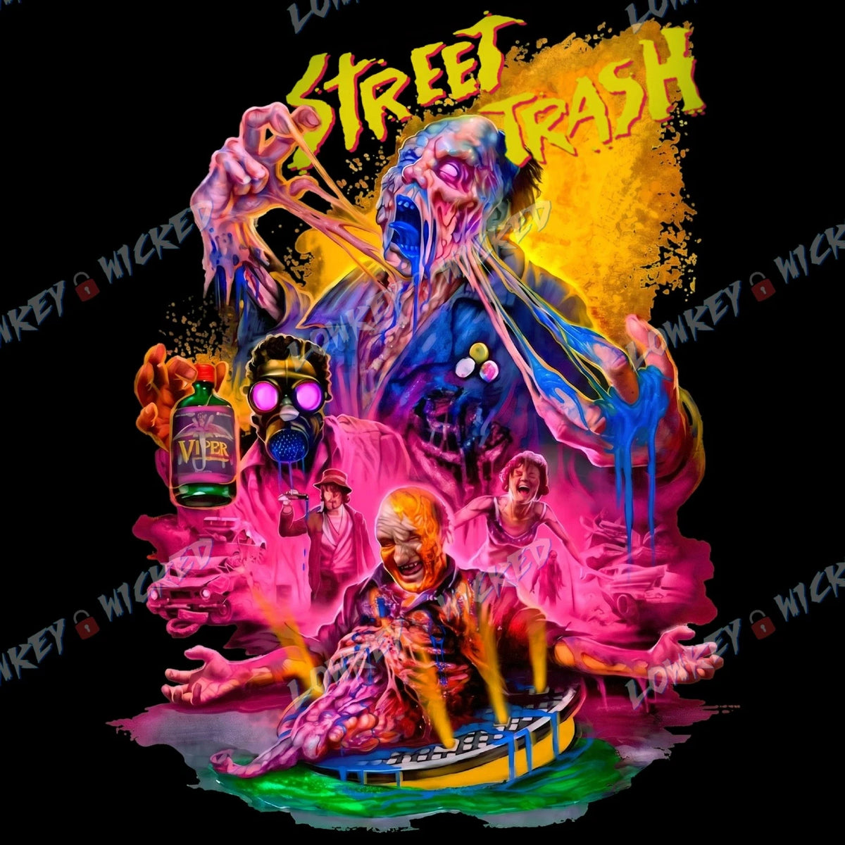 Street Trash Horror Movie T-Shirt | 80's Cult Film | Graphic Art Style Tee