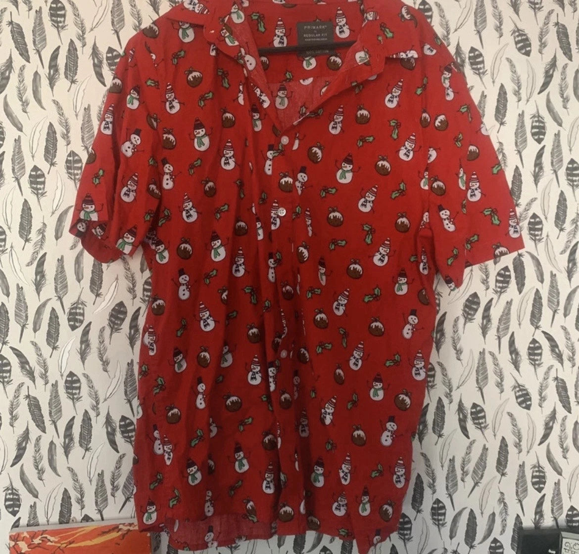 Size XL Primark Christmas Xmas Shirt Snowman Pudding