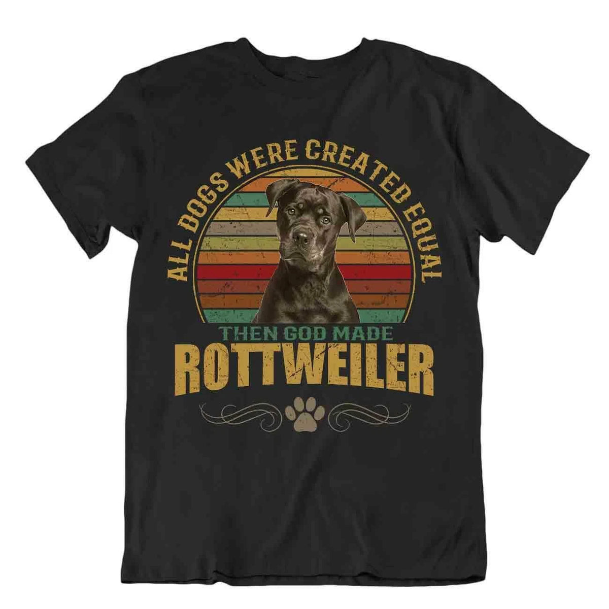 Rottweiler Dog T-Shirt Cute Gift Pet Lovers Best Friend Vintage Funny Cool Tee