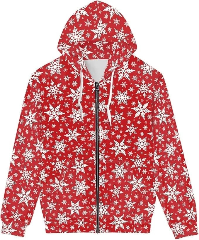 Ugly Christmas Zipper 3D Hoodie Xmas Long Sleeve HS1566