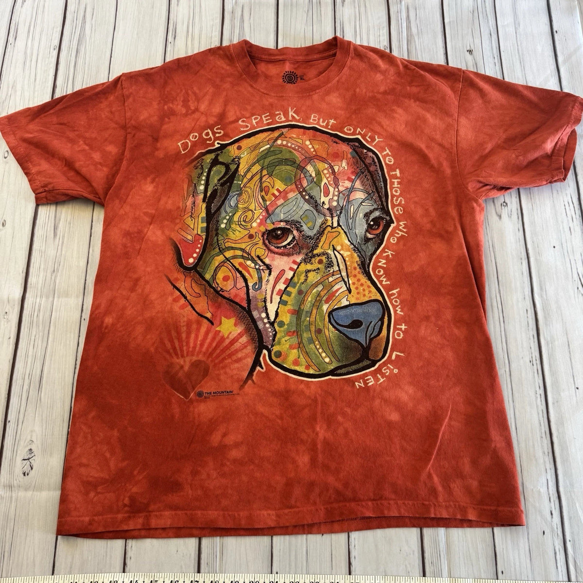 The Mountain Dean Russo T Shirt Abstract Dog “Dogs Speak” Wearable Art XL