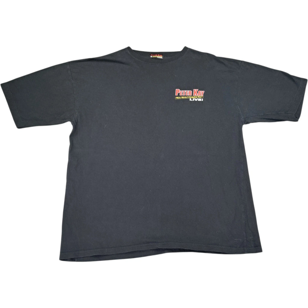 Peter Kay T Shirt XL Mens Black Mum Wants A Bungalow Tour Live Comedy Back Print