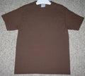 Port & Co. Tee T-Shirt Medium Brown Mens Cotton Polyester Short Sleeve Top 1-808