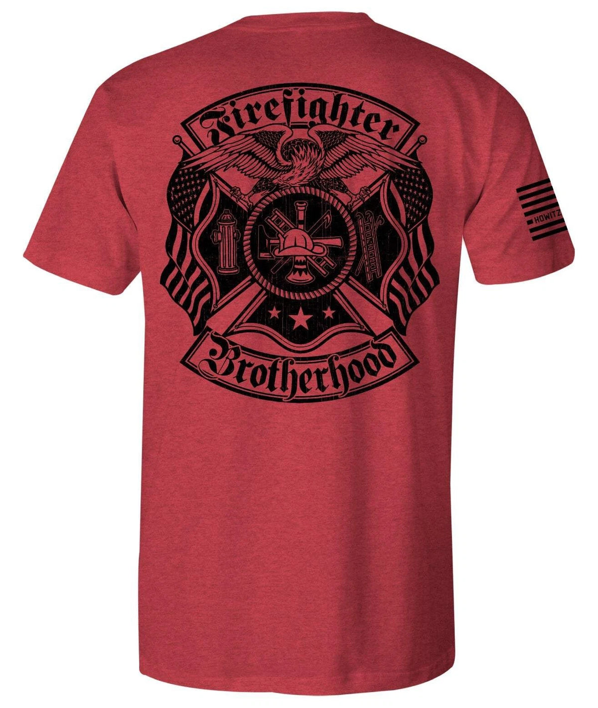Howitzer Style Men's T-Shirt Fire Crest Military Grunt MFG