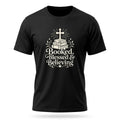 Booked Blessed & Believing Christian Book Lover Black T-Shirt Reading Tee