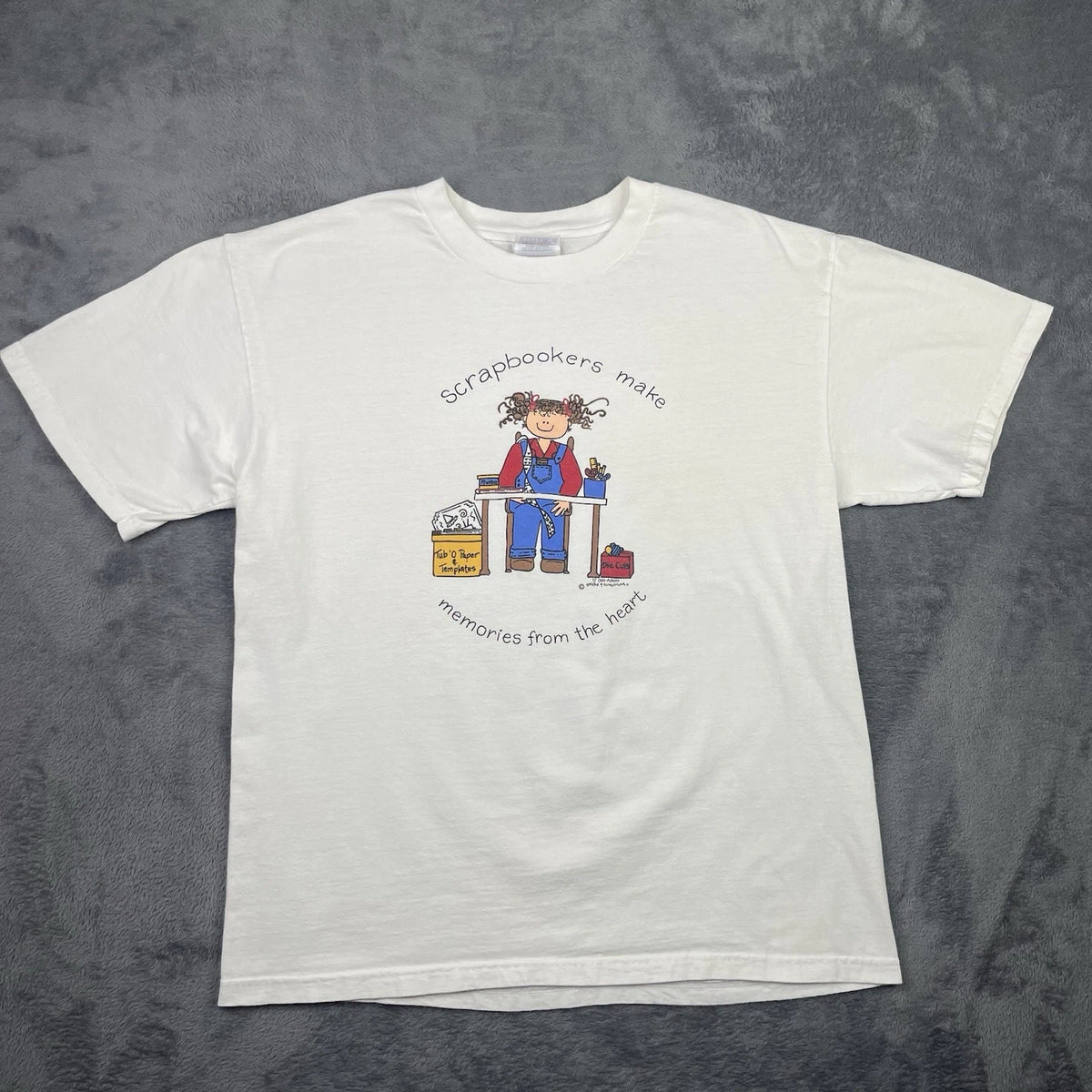 Vintage Arts And Crafts Shirt Adult Large Scrapbooker 90s Artsy Cute Teacher