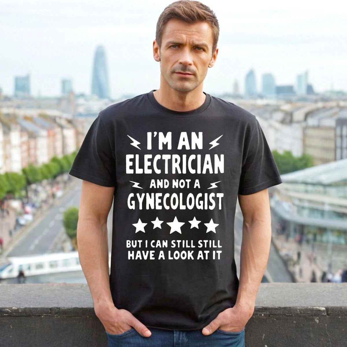 I'm Electrician Not | Men's T Shirt Novelty Joke | Funny Present Top Tee