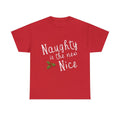 Naughty Is New Nice Retro Graphic Tee Shirt