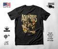 Vintage Aquarius Water Bearer Zodiac T-Shirt Black Unisex