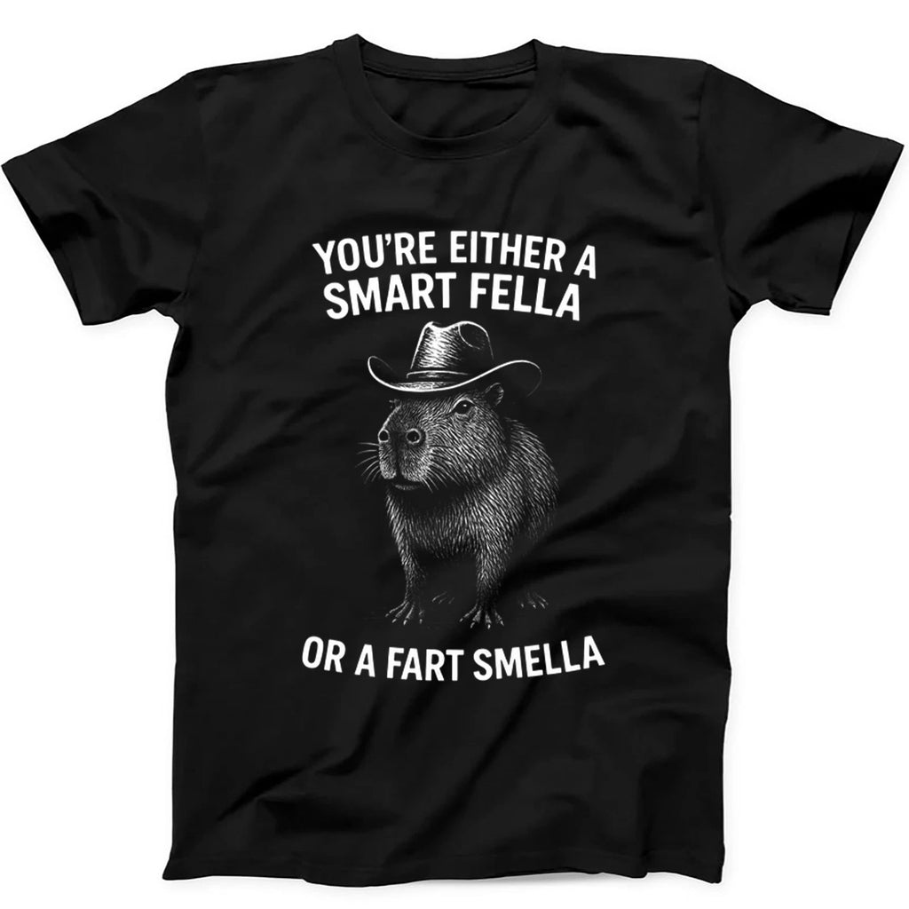 Capybara Smart Fella Or Fart Smella Best Seller Funny Gift  Tee T Shirt 435
