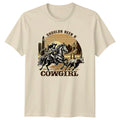 Shoulda Been A Cowgirl Retro Western Horse Bull T-Shirt