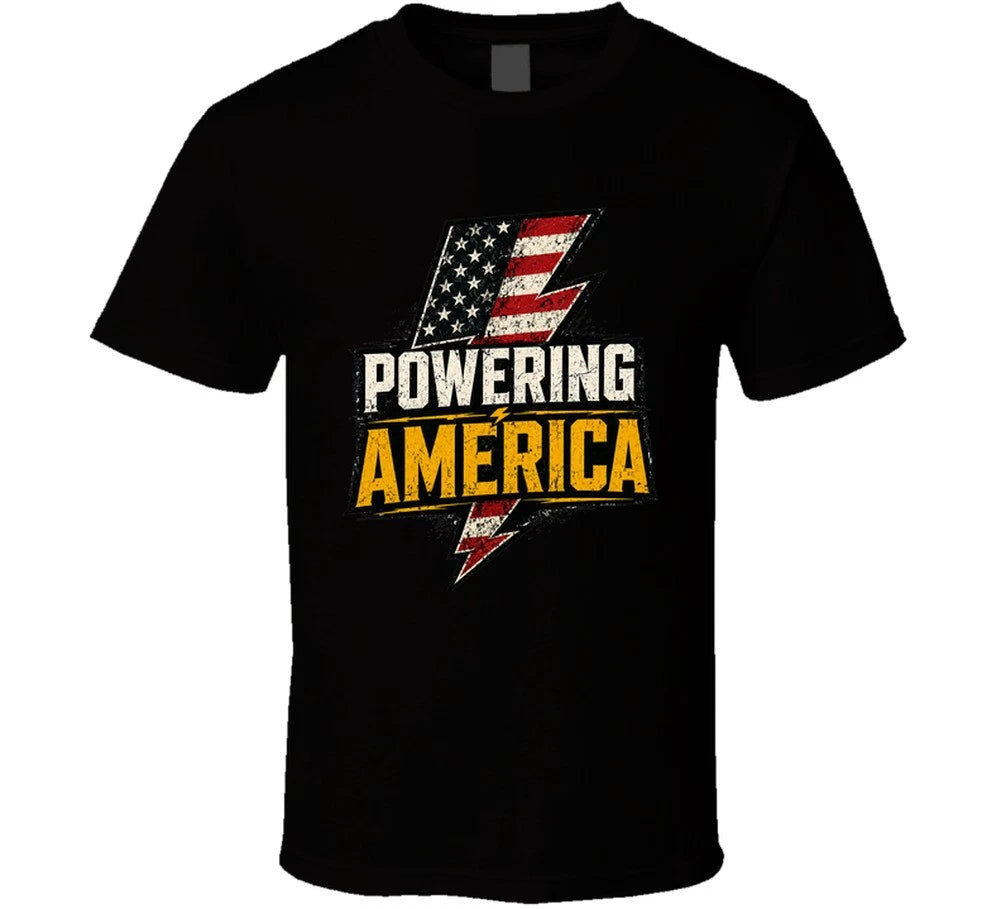 Powering America Electrician Usa Job T Shirt