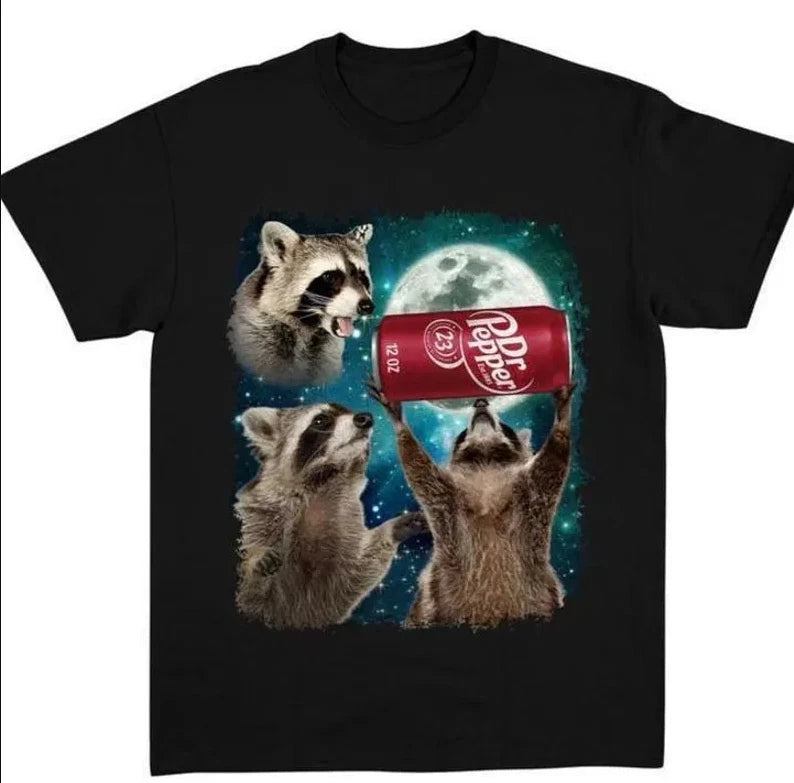 Vintage Three Raccoons Dr Pepper Graphic T-Shirt