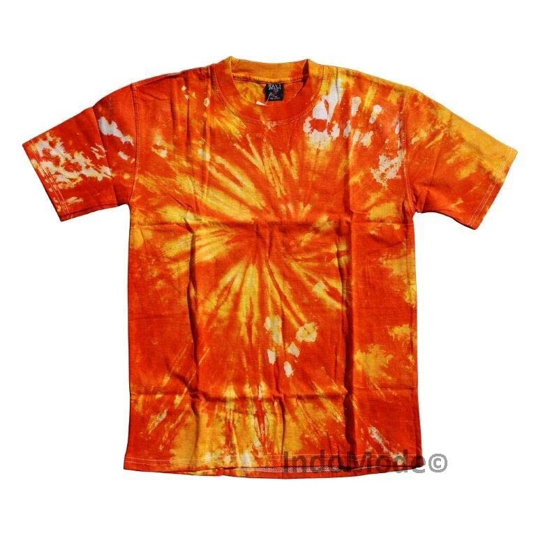 Orange Tie-dye Unique T-shirt Trendy Artistic Vibrant Colors