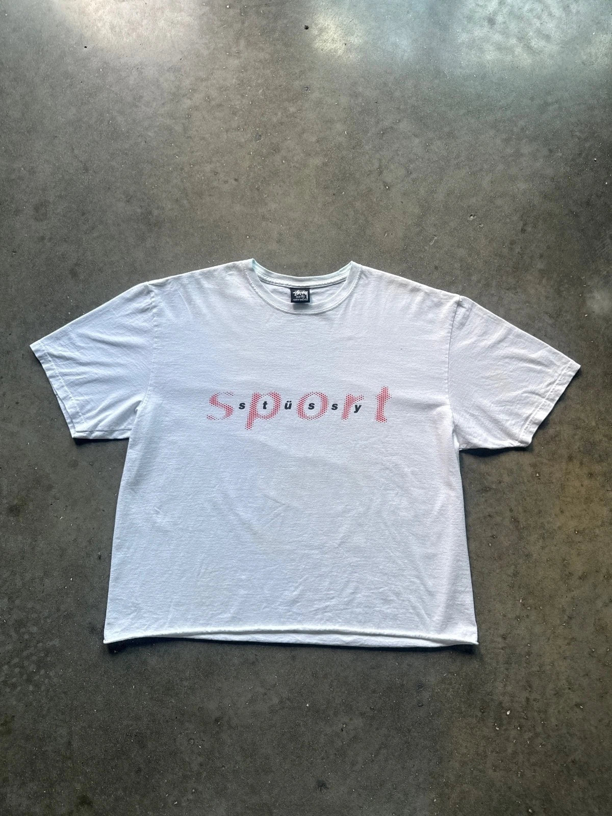 Archival Stussy Vintage Y2k “Sport” Graphic Cropped T-Shirt
