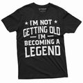 Men's Funny becoming legend getting old T-shirt Grandpa dad papa Birthday tee