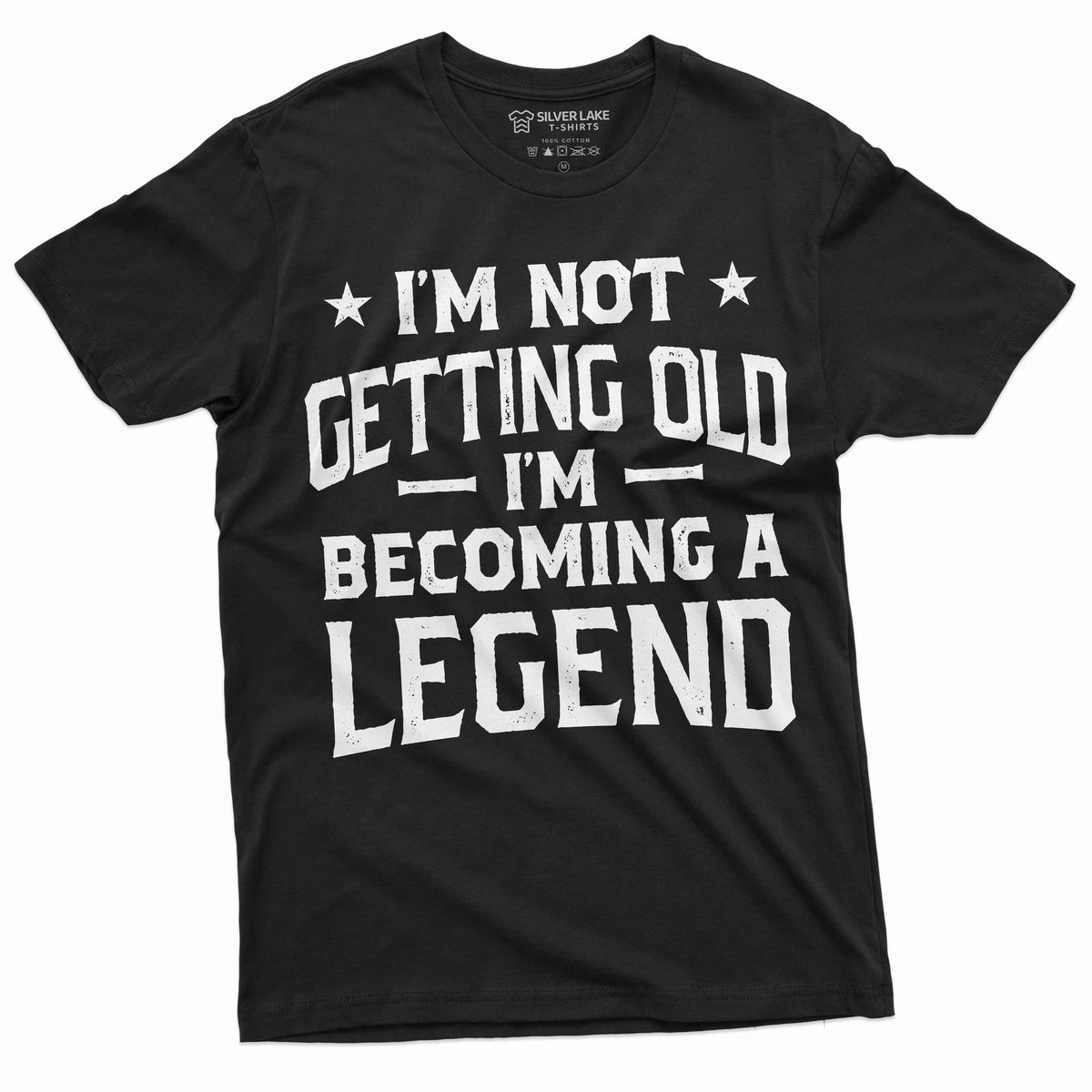 Men's Funny becoming legend getting old T-shirt Grandpa dad papa Birthday tee