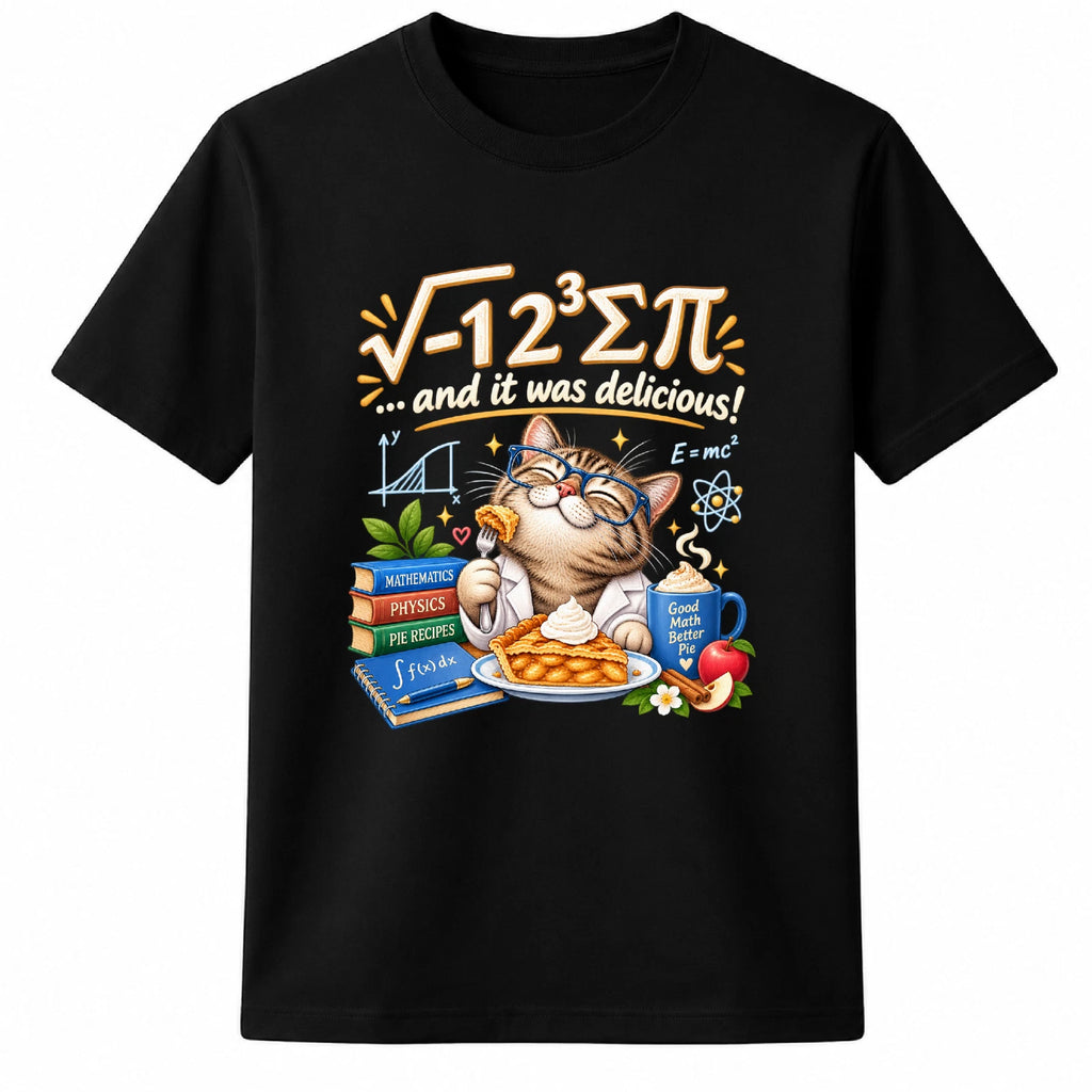 Funny Math Cat Shirt, Science Teacher Tee, Pi Lover Gift