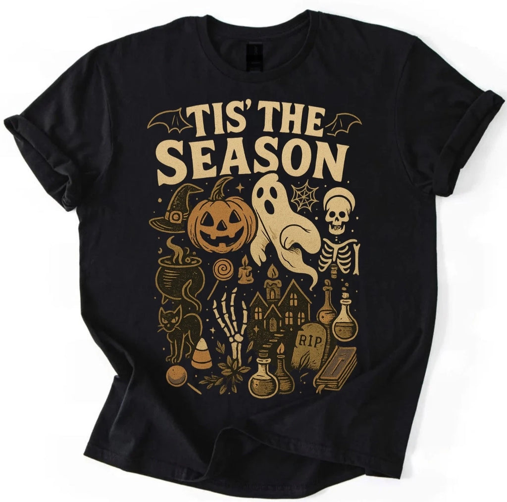 Tis The Season Halloween Spooky Retro Vintage Ghost Unisex T-Shirt