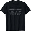 Greenland Kayak Paddle Cross Section Drawing T-Shirt