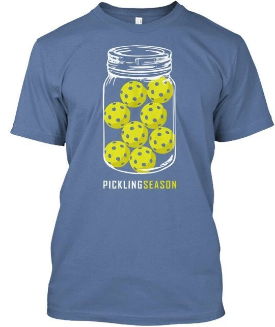 Pickling Season Funny Pickleball - T-Shirt Made in the USA Size S to 5XL